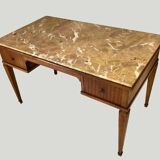 Wood and pink marble desk