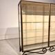 Double vintage metal and glass display cabinet from the 50s/60s – industrial style