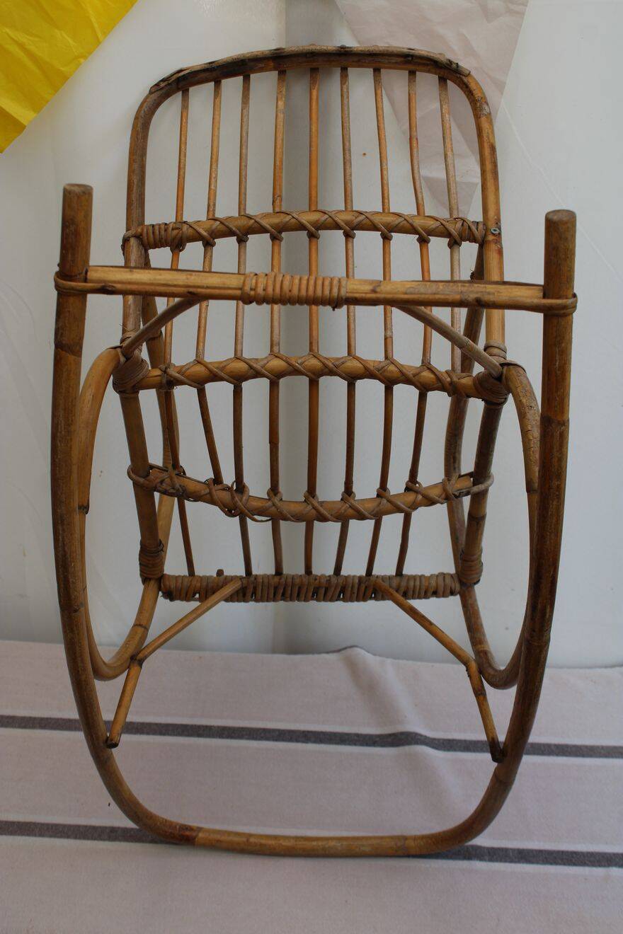 Chaise enfant en rotin