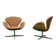 Paire de chaises Arne Jacobsen Swan Fritz Hansen