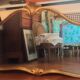 Old large golden mirror