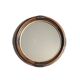 Round mirror in dark rattan, 50s