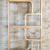 Bent plywood wall, bookcase, flowerbed, Volak by Holesov, 1960s Czechoslovakia