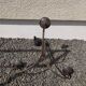 Metal chandelier with 3 lamps