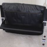 leather armchair + ottoman