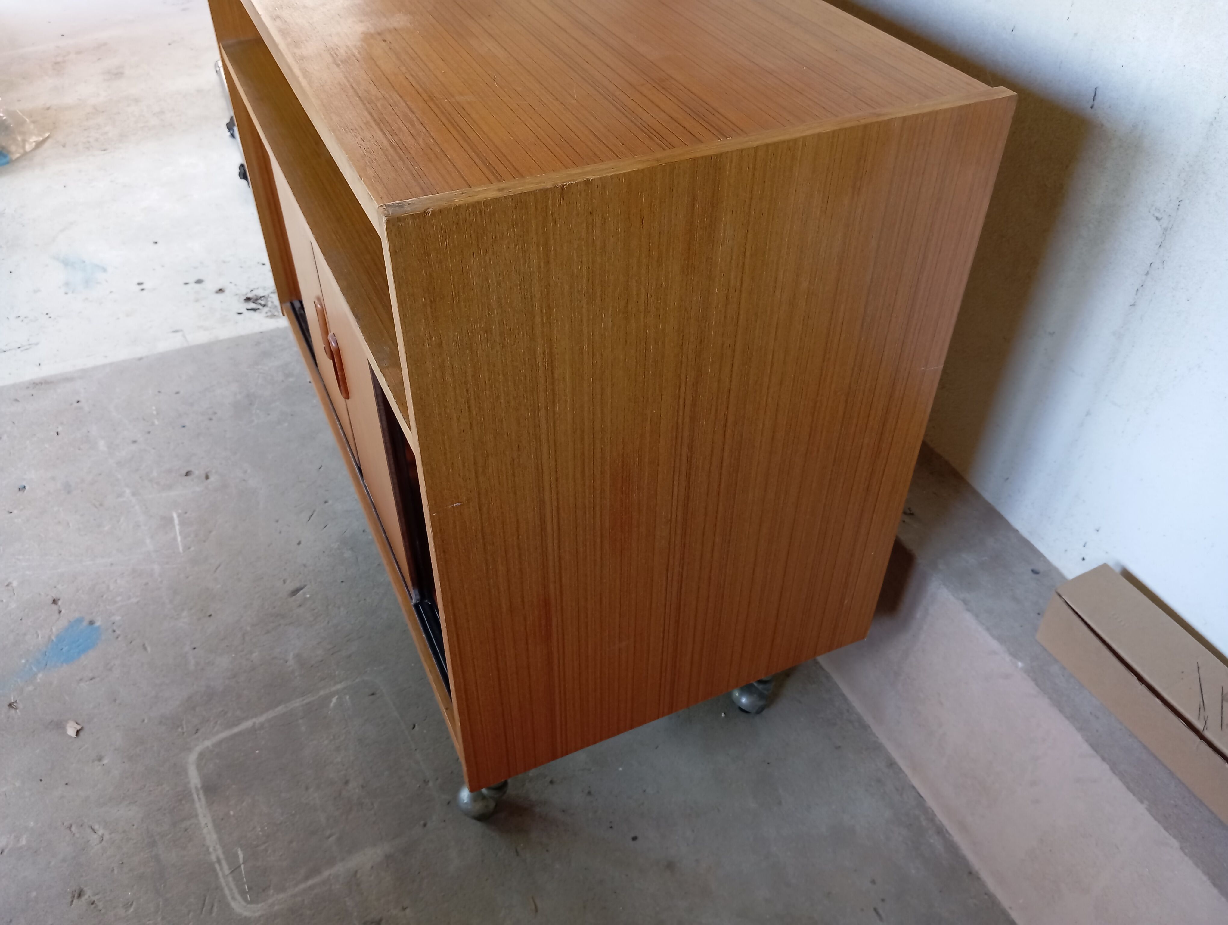 Small low storage or TV unit. 1950s-60s.