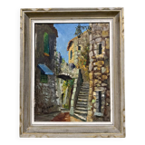 J. Baracco: oil on panel, rue du Sud de la France, circa 1940
