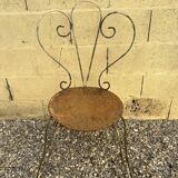 Old wrought iron garden chair