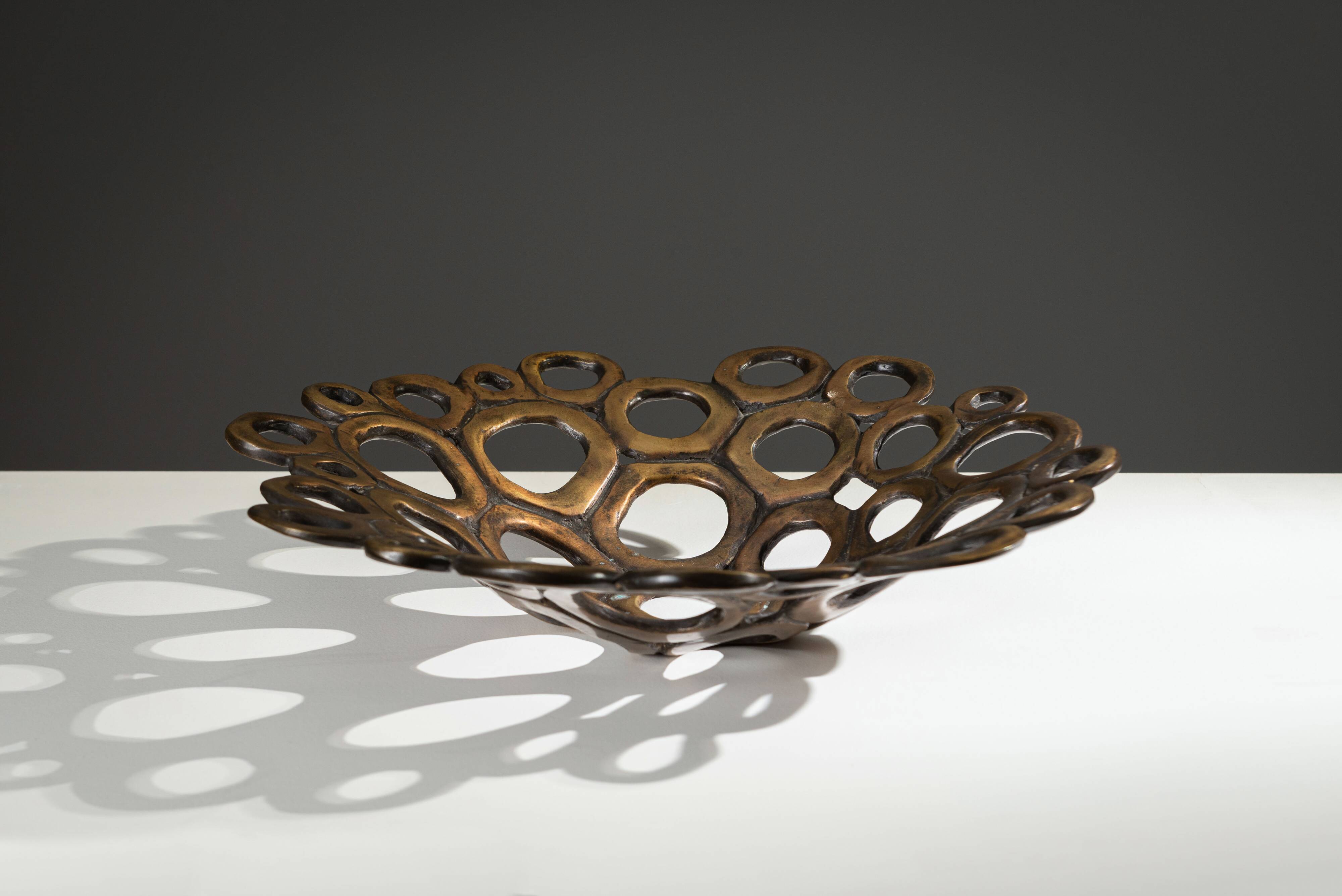 Solid brass fruitbowl