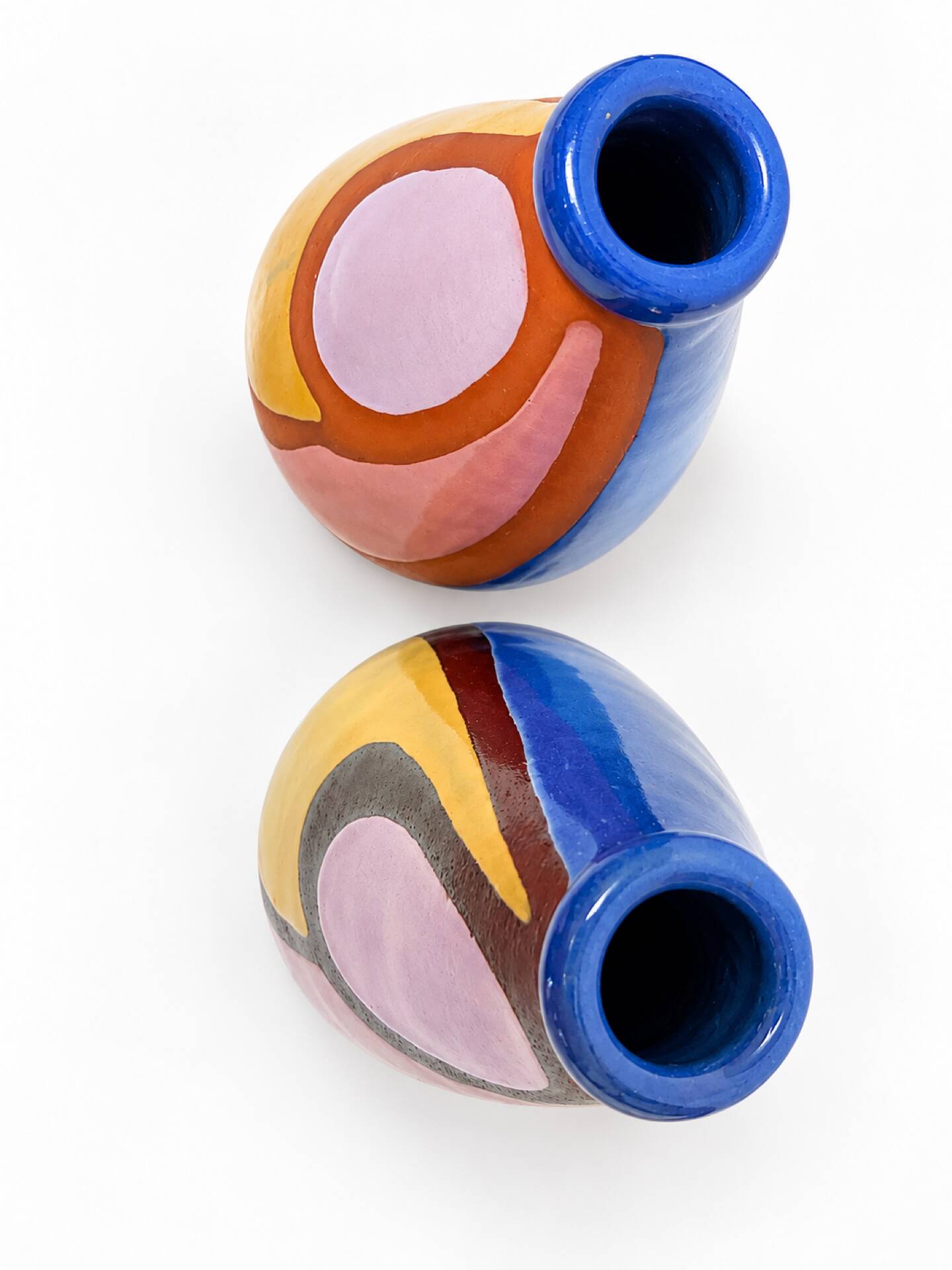 Pair of vintage ceramic vases – Cerámica Trébol, Bonao