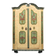 Painted Folk Art Marriage Cabinet