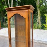 Vitrine anglaise en bois massif 1 porte 190cm