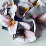 Terracotta lamp flower in relief