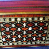 Small old box in marquetry and rosewood XIX eme