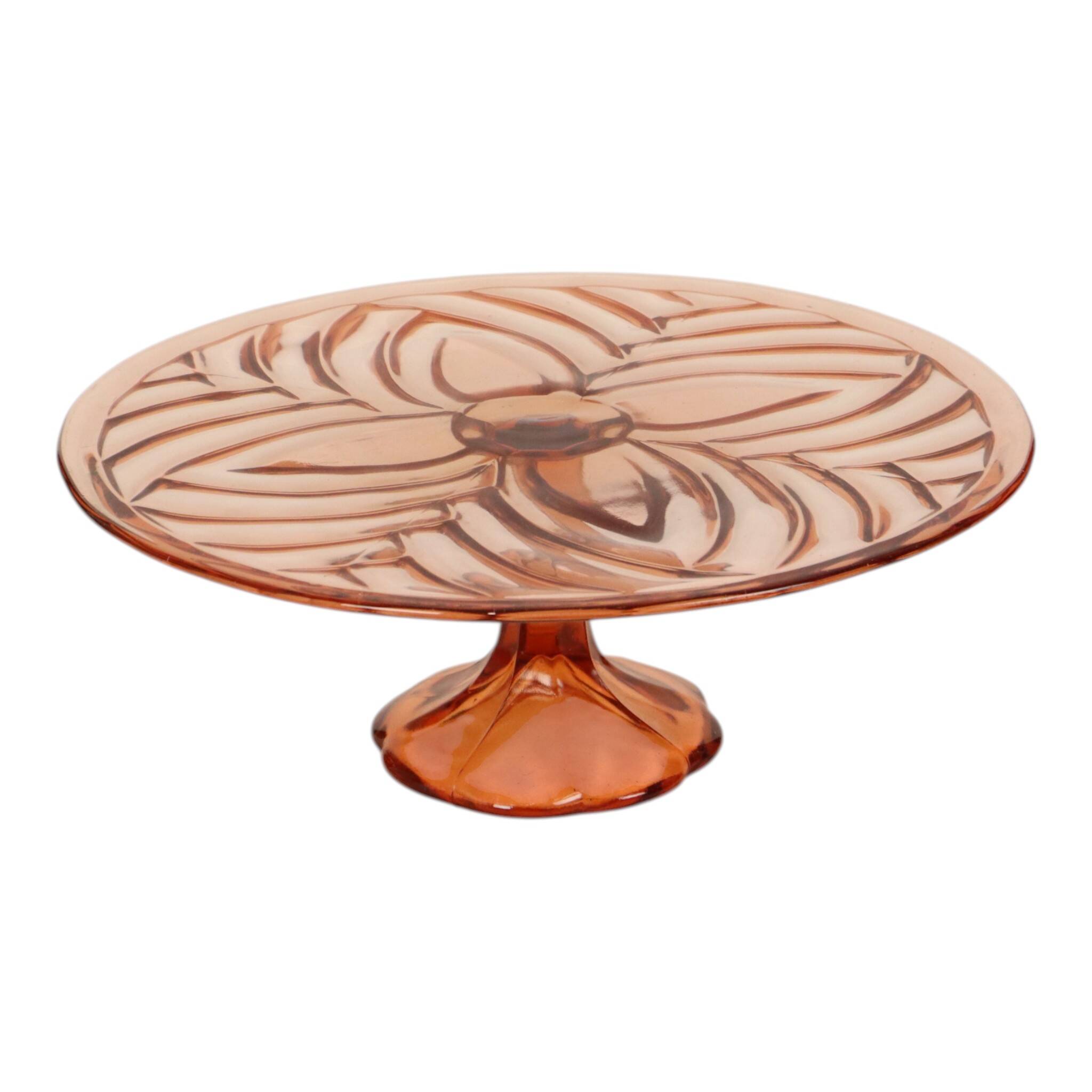 Pink and Orange Art Deco Cake Platter / Pastry Dish VSL 33cm