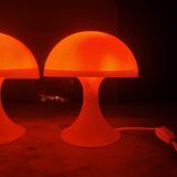 Pair of mushroom lamps