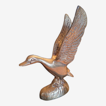 Vintage solid brass duck