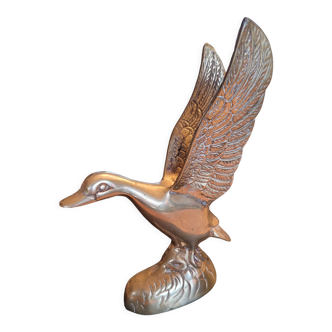 Vintage solid brass duck