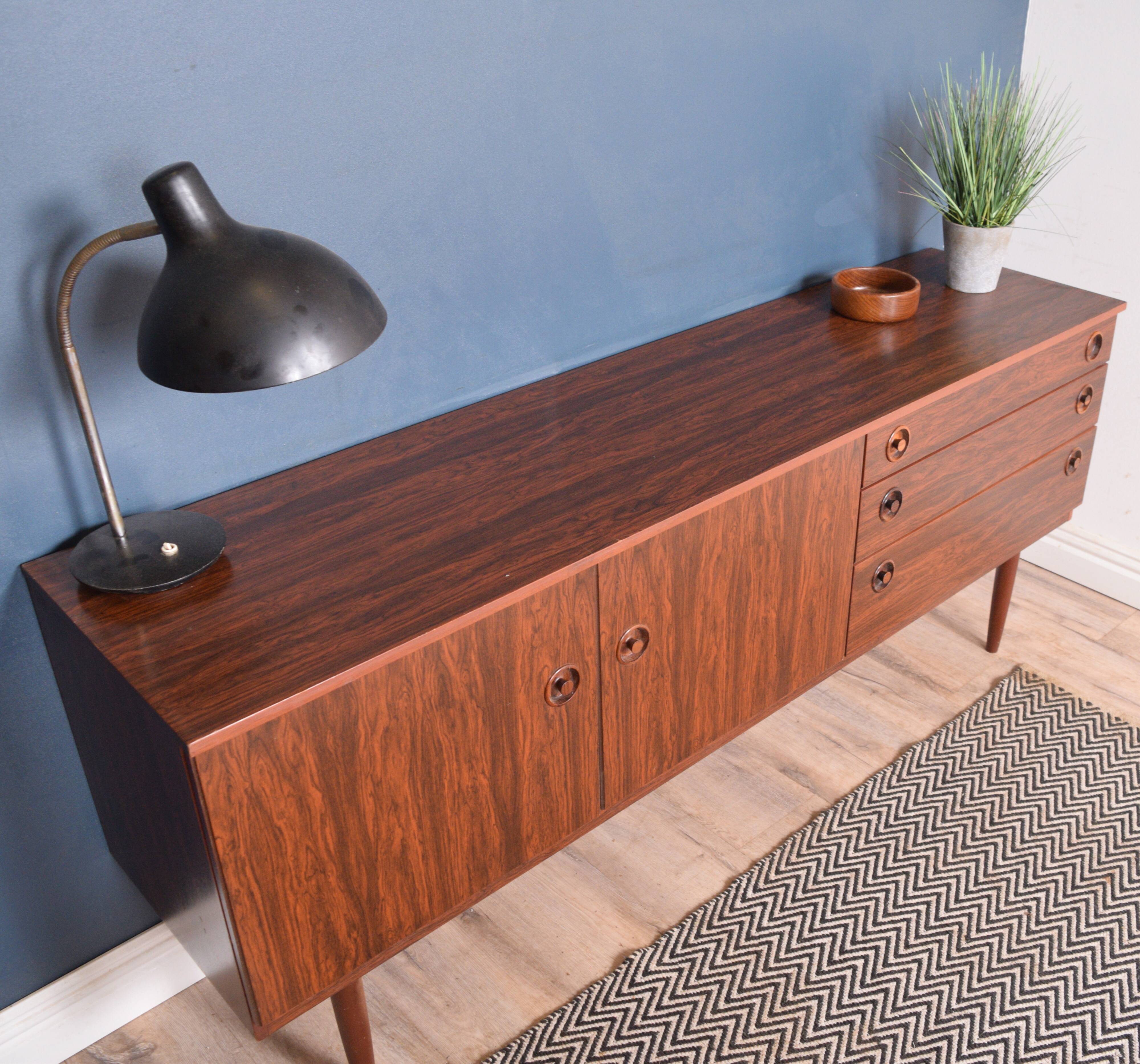 Rosewood Greaves & Thomas retro sideboard cabinet, 1970s