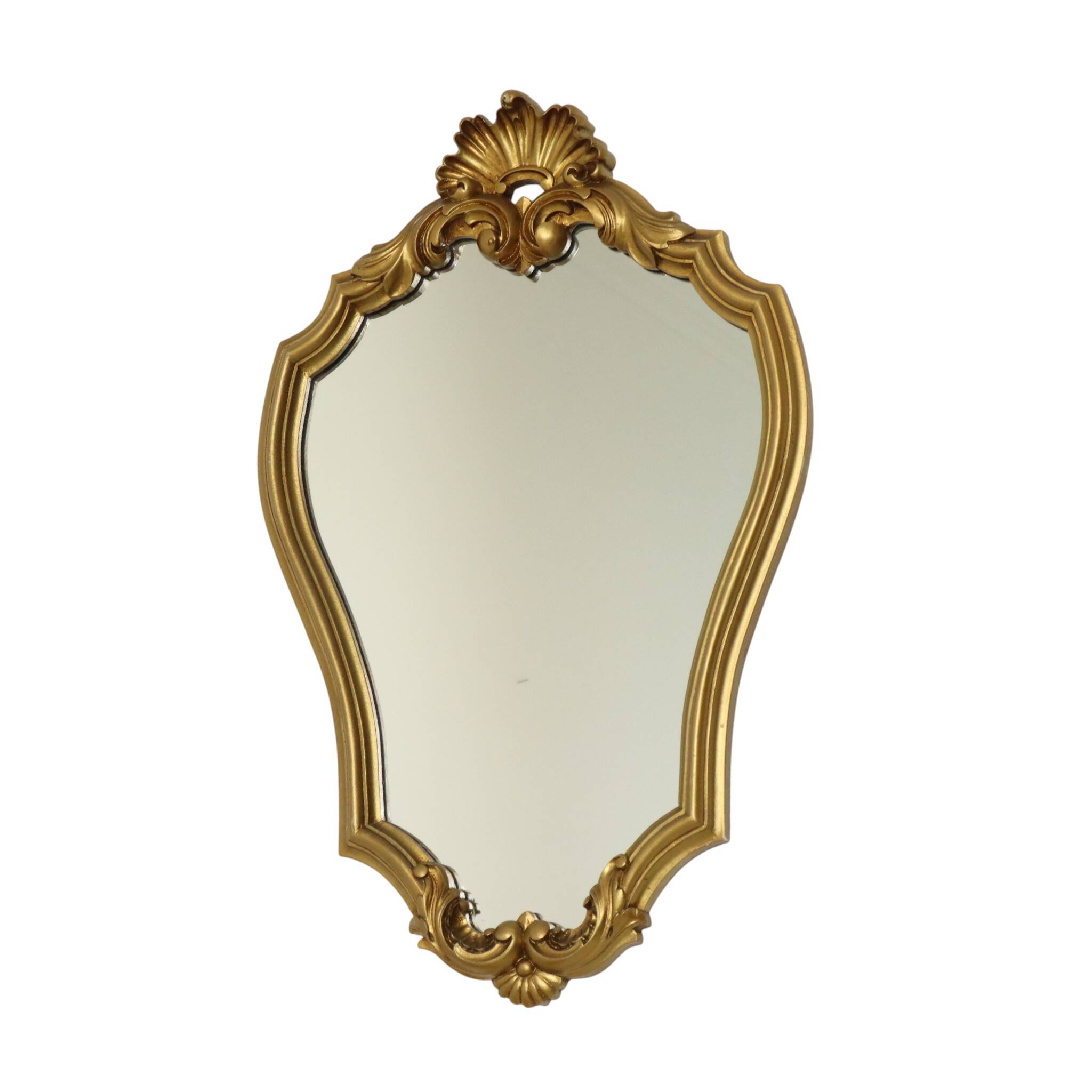 Vintage Gold Mirror Baroque Style Classic Crested Mirror 61cm