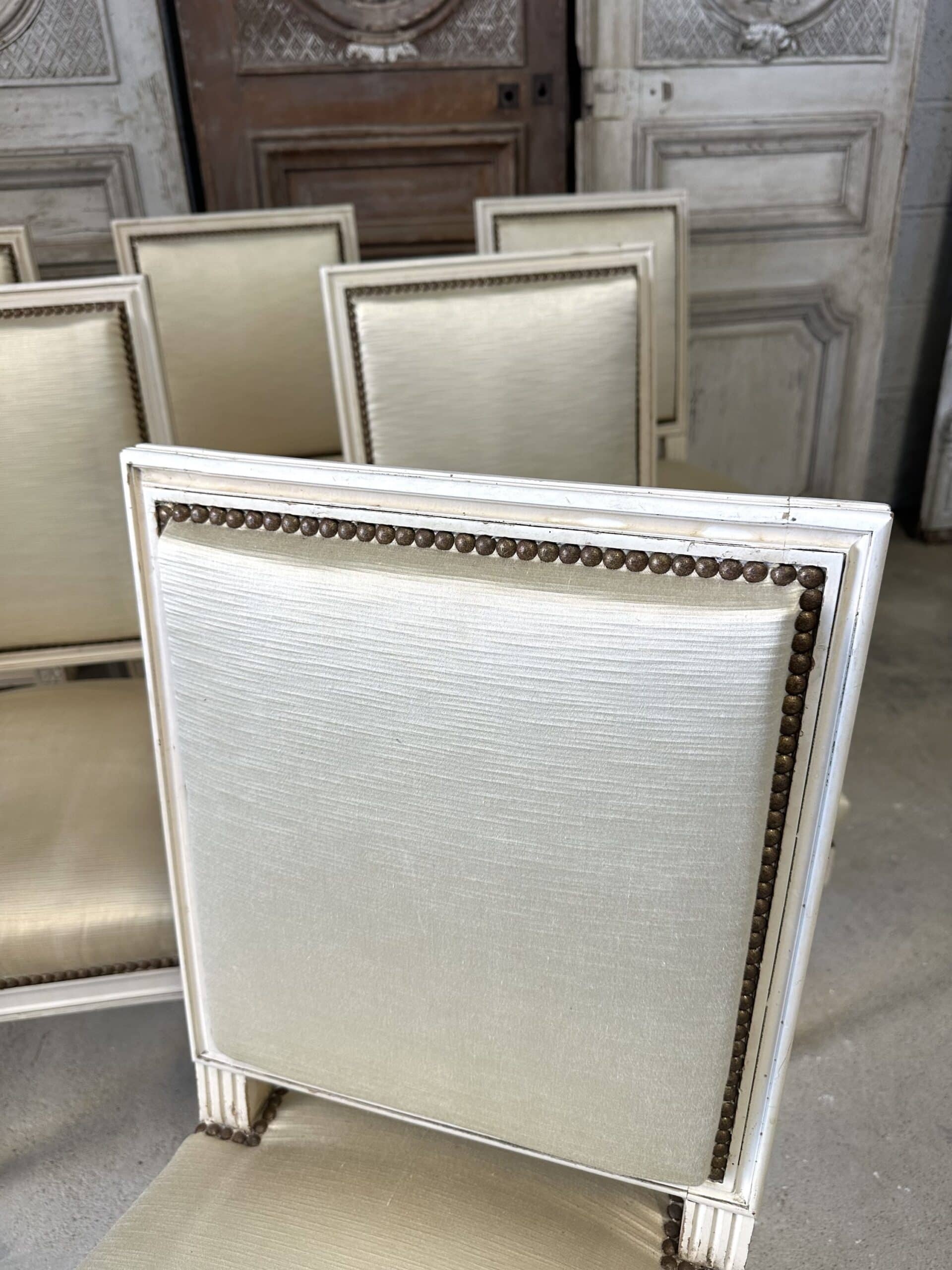 Set of 6 Louis XVI chairs circa 1960