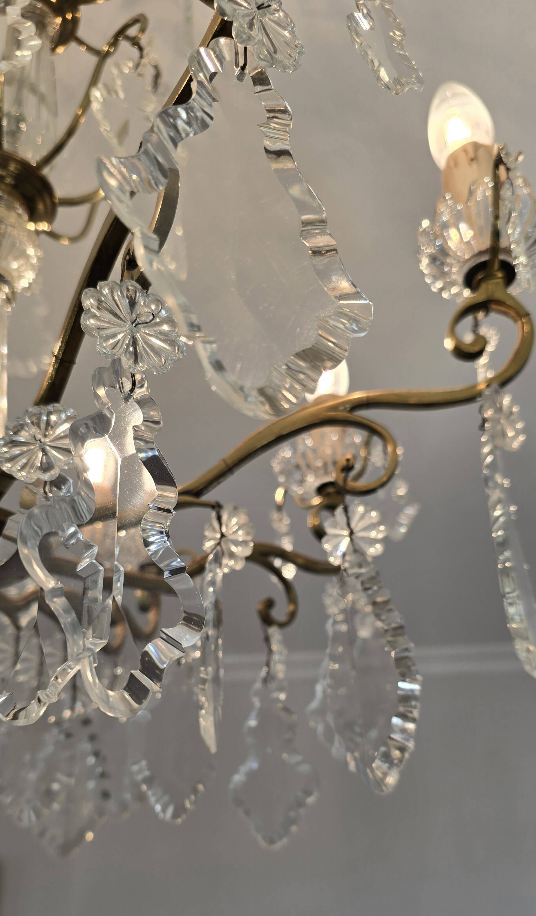 Louis XV style cage chandelier with 8 lights