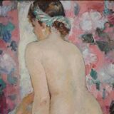 20th century French signed female nude painting