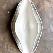 St Amand sauce boat in blue ironstone