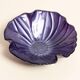 Vintage decorative glass plate in purple with flower pattern, Italy, 1960s.