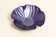 Vintage decorative glass plate in purple with flower pattern, Italy, 1960s.