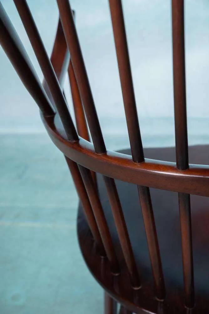 Ercol model 472 fireplace chair from the 1960s in beech.