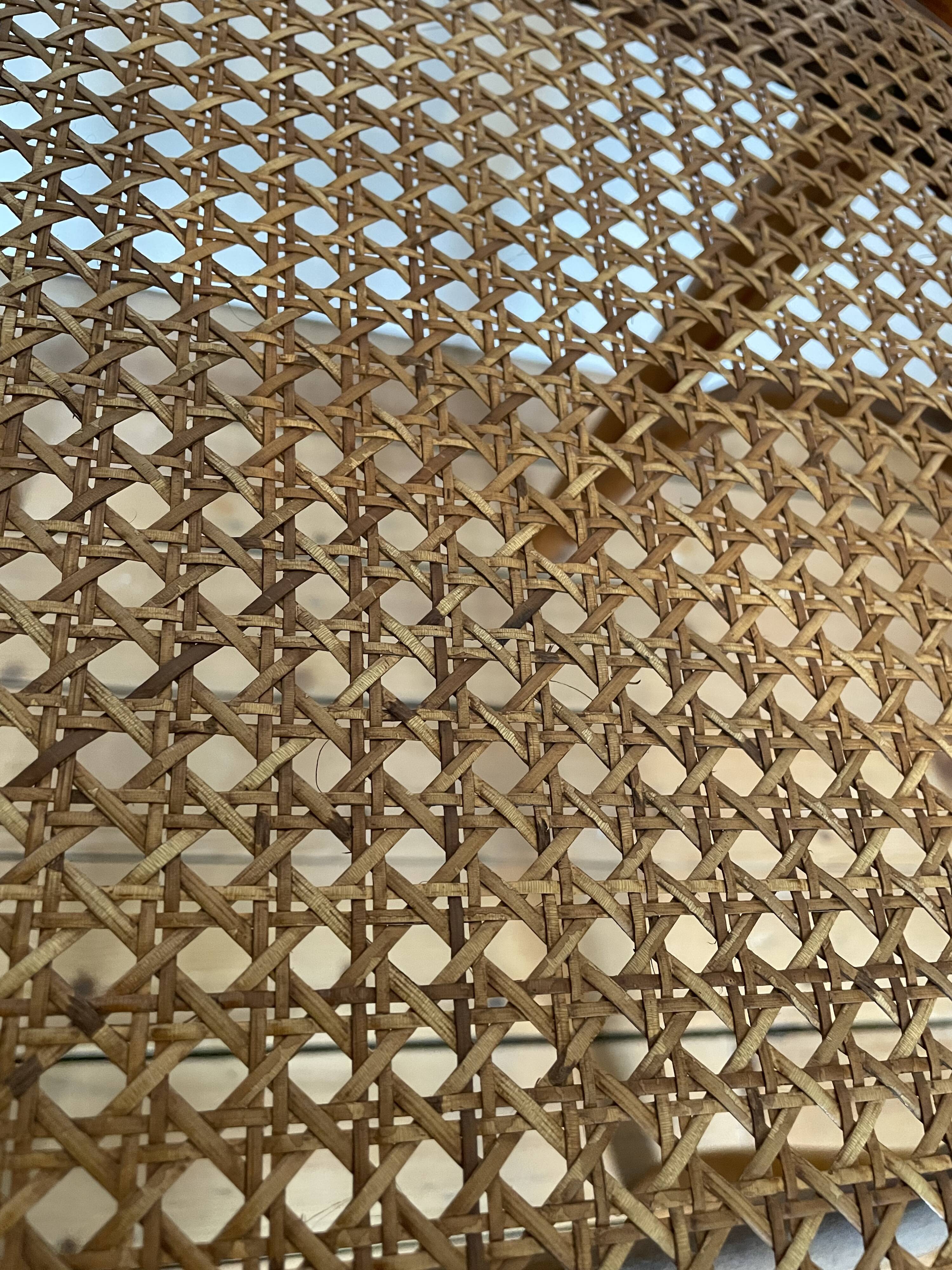 Old thonet armchair in curved wood and rattan cane