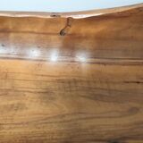 Sculptural cut solid walnut vintage monoxyl