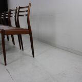Rosewood danish design dining chairs no 78 by Niels Otto Møller