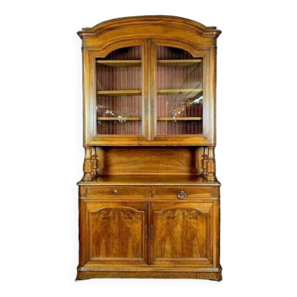 Parisian library buffet Louis Philippe period in walnut circa 1830