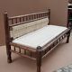 Natural burmese teak sofa and braided cotton seat & backsplash
