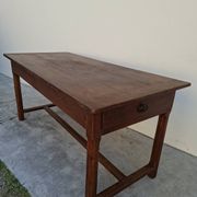 Rustic monastery farmhouse table, antique, 19th century, made of walnut.