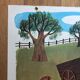 Affiche scolaire vintage Nathan 1968 « Le Pré »