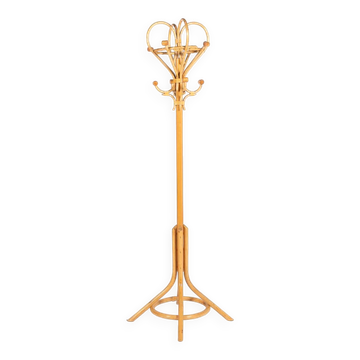 Italian Bamboo-Rattan coat hanger, 1980's