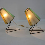 Ensemble de deux lampes de table du milieu du siècle, 1960