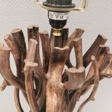 Designer table lamp/floor lamp, made from driftwood.