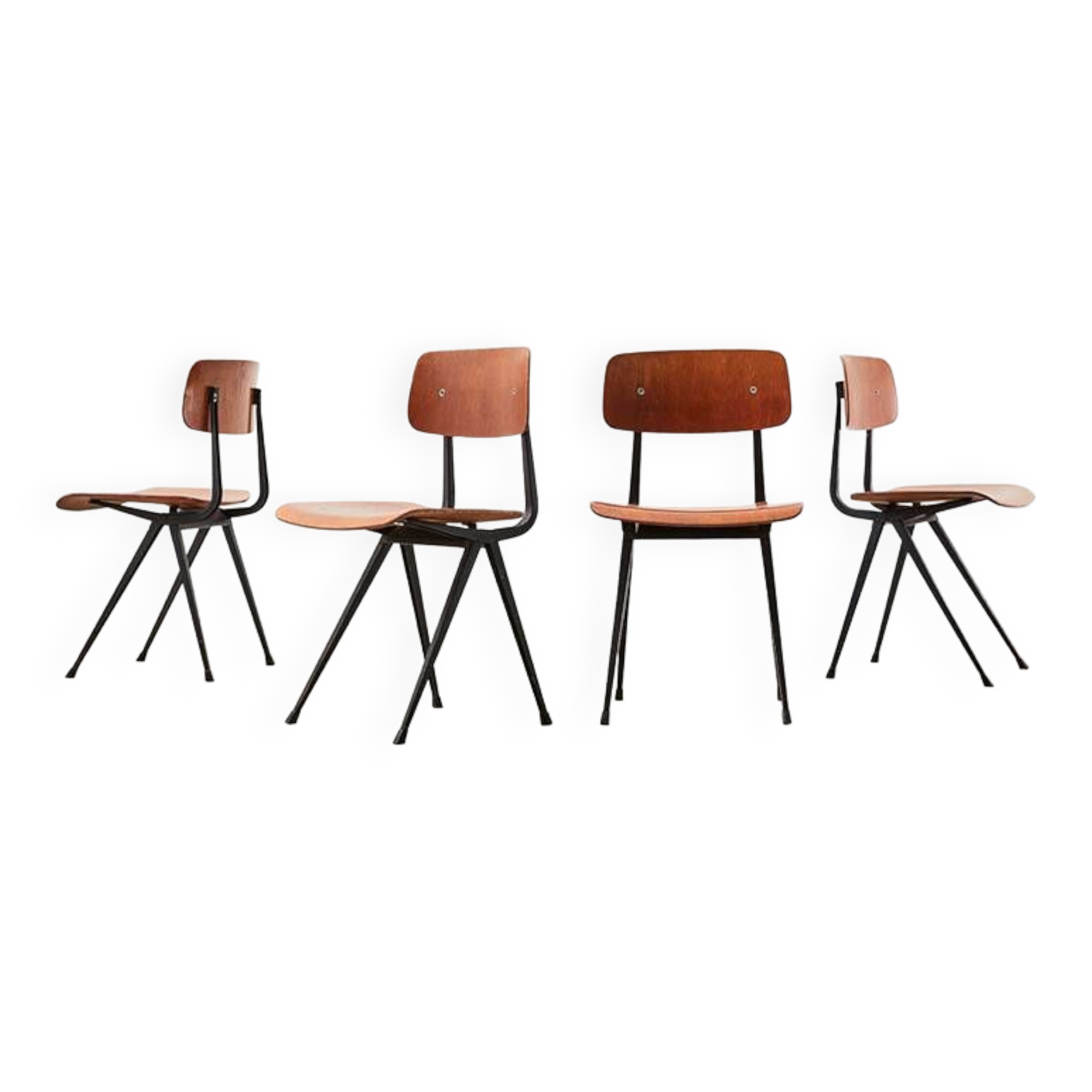 Friso Kramer Set of 4 Result chairs for Ahrend de Cirkel 1958