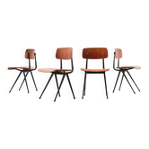 Friso Kramer Suite de 4 chaises Result pour Ahrend de Cirkel 1958