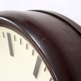 Bakelite railway clock from pragotron, 1950s