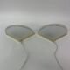 Set of 2 vintage glass wall lamps with golden holder , 1970’s