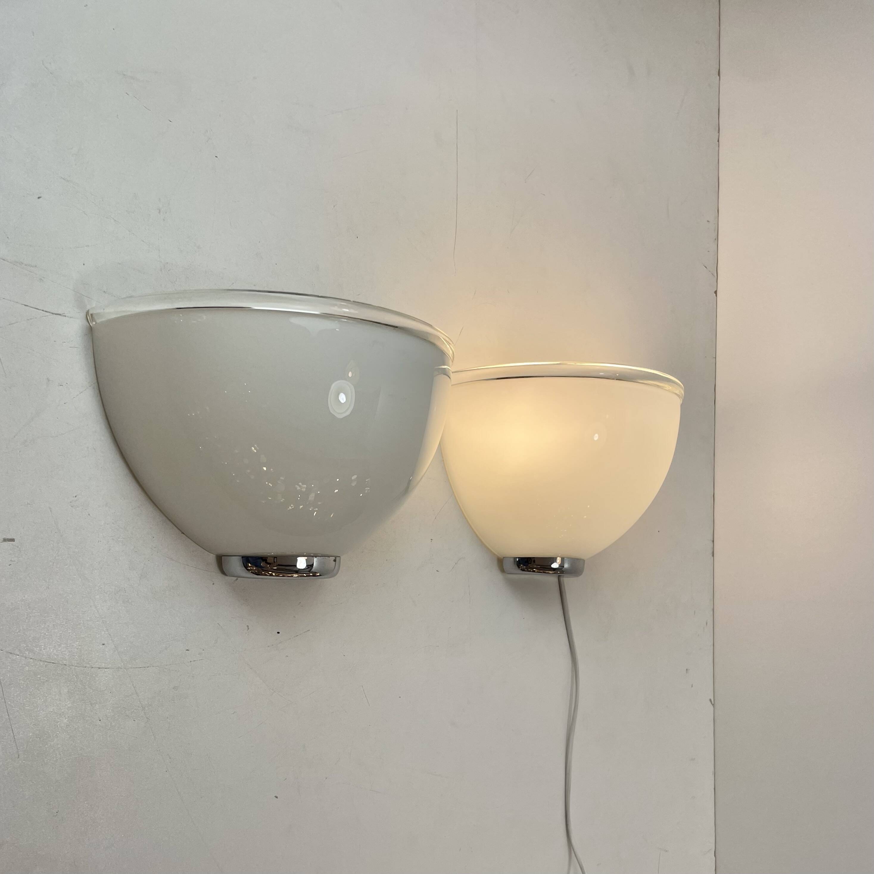 Pair of Onfale Wall Lamps Designed by L. Vistosi for Artemide, Italy, 1990s