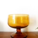 Large bubble glass centrepiece bowl Biot 25 cm