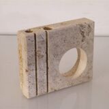 Travertine candlestick Fratelli Mannelli 1970