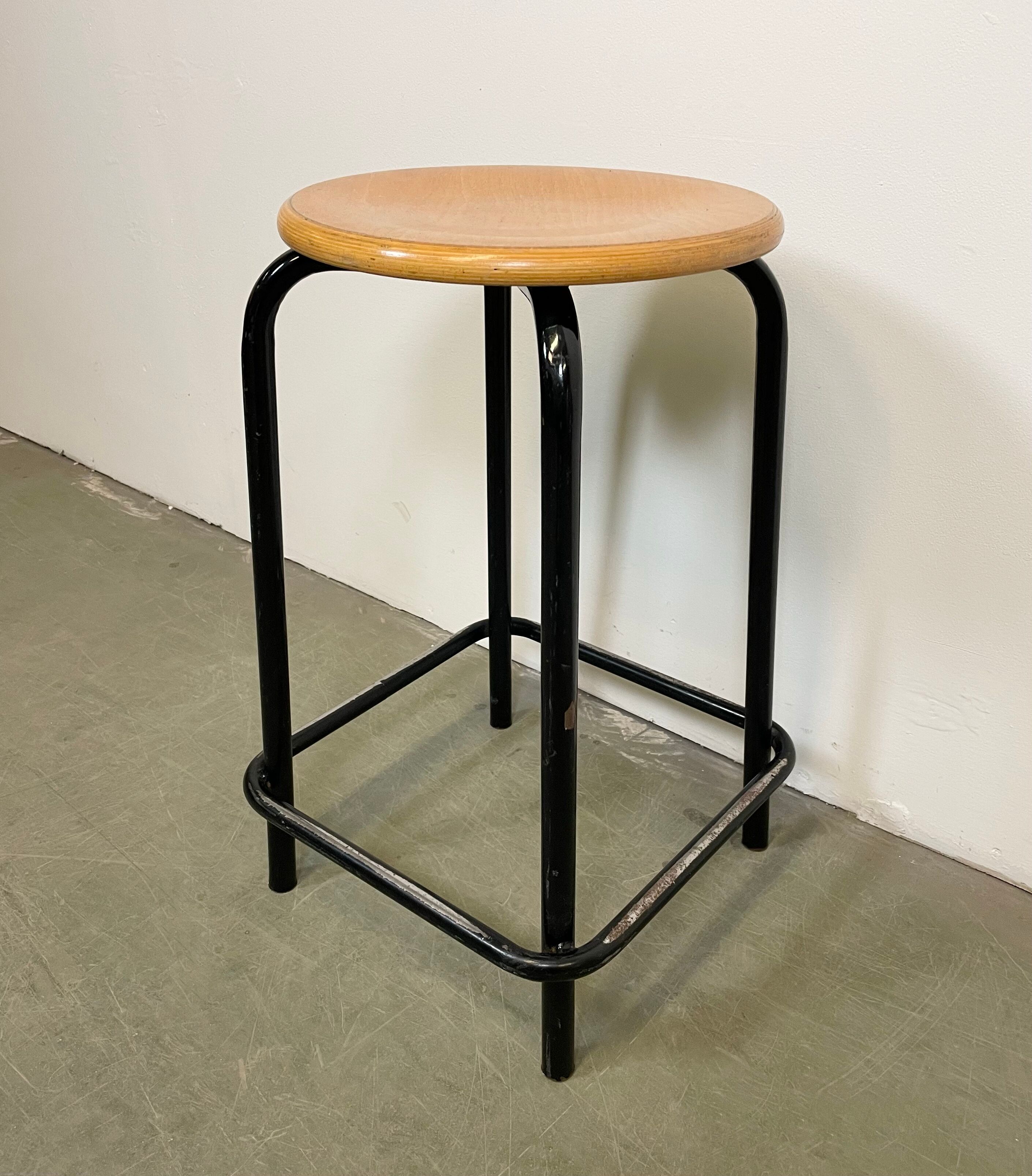 Vintage industrial italian stool, 1970s