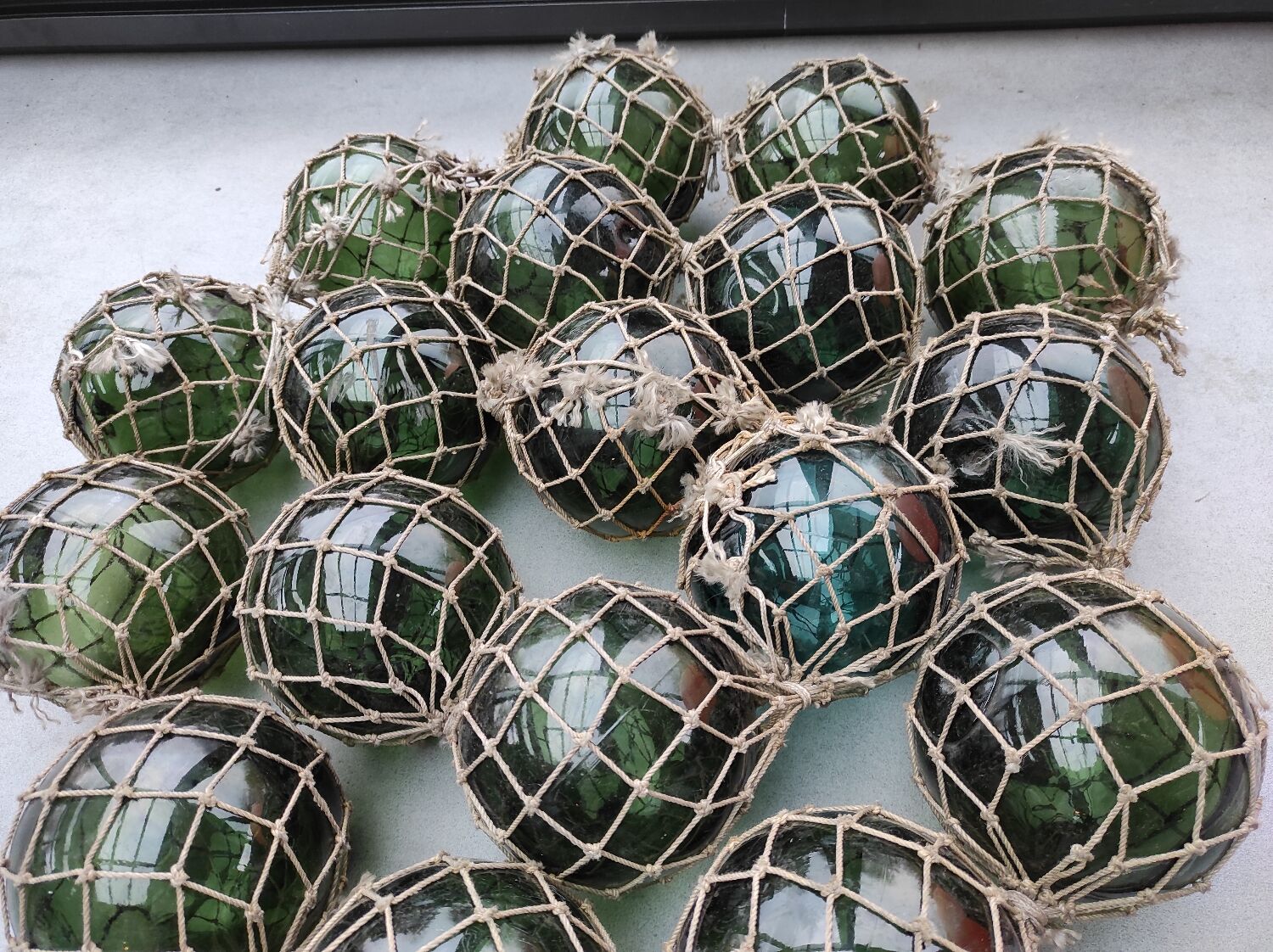 Fishermen's glass floats